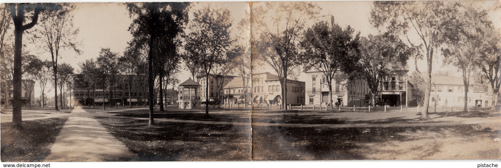 B&W RPPC - Real Photo - Lebanon New Hampshire - Panoramic Double Postcard - Written 1905-1910 (?) - 2 Scans - Autres & Non Classés