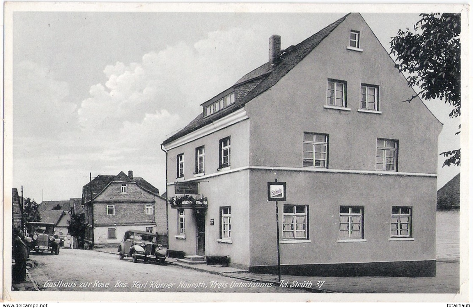 NAUROTH über Bad Schwalbach Landpost Nebenstempel Deutlich Heidenrod Gasthaus Zur Rose Unter Taunus 19.5.1938 Gelaufen - Bad Schwalbach