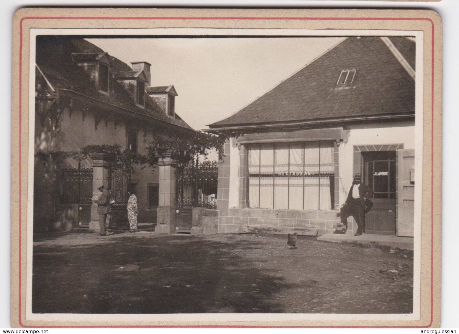 Photographie Ancienne - Hôtel Laporte - St-Illide 1921 - Andere & Zonder Classificatie