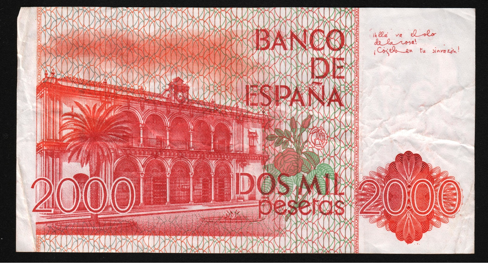 Spain 2000 Pesetas 1980 (VF) P-159 A.1 - [ 4] 1975-… : Juan Carlos I