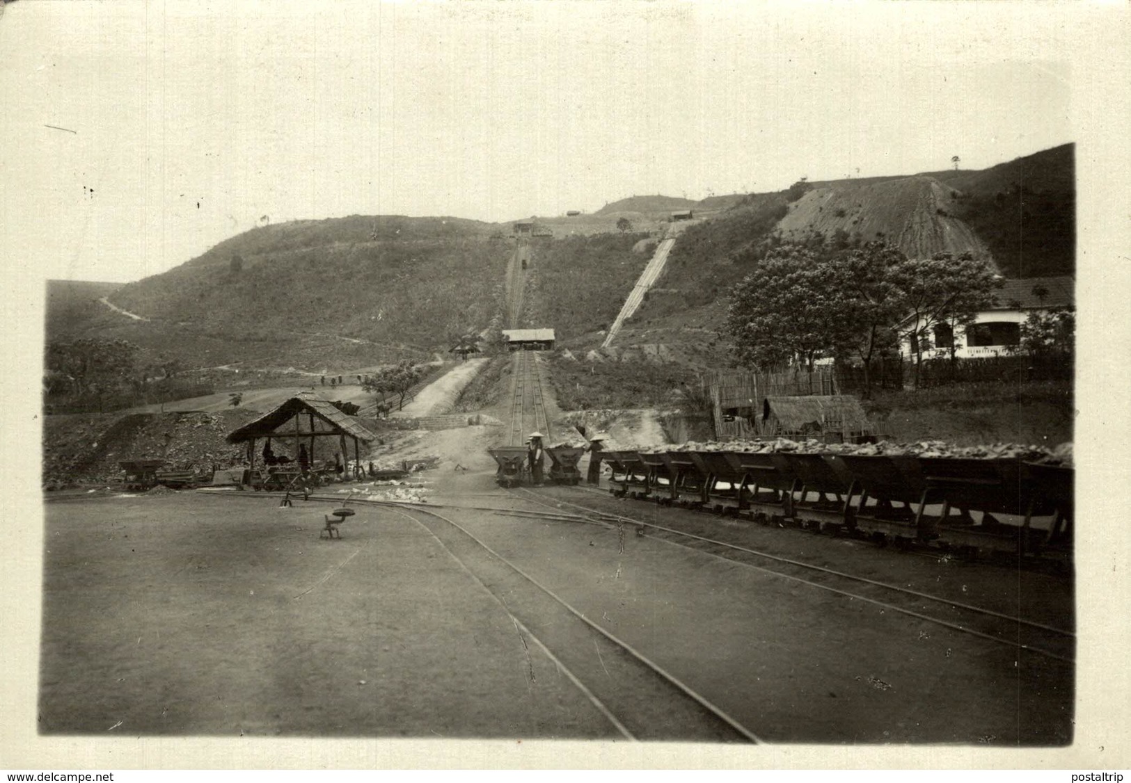 VIETNAM TONKIN ZHUANG YIN HONGAY AUX MINES LE CARBON  INDO CHINE ASIA  18*13 CM Fonds Victor FORBIN 1864-1947 - Lugares