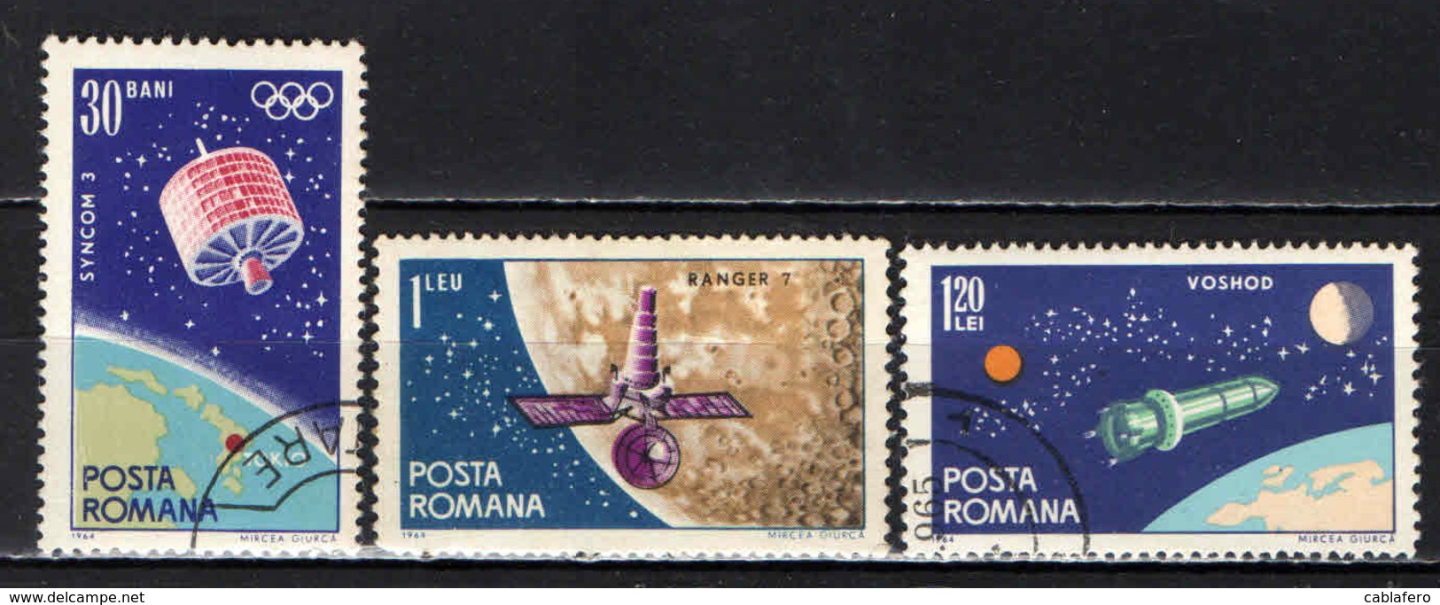 ROMANIA - 1965 - Space Satellites - USATI - Usati