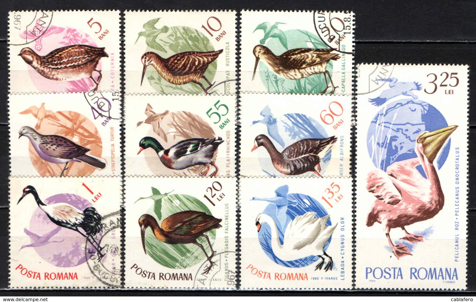 ROMANIA - 1965 - Birds In Natural Colors - USATI - Usati