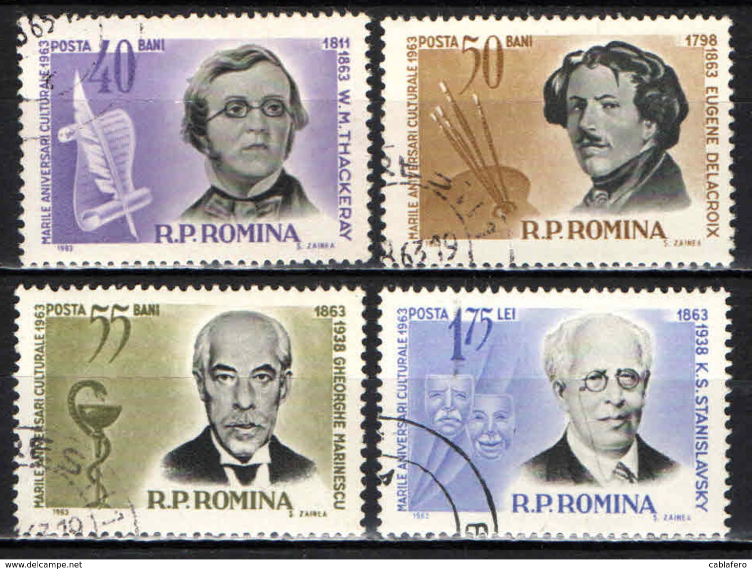 ROMANIA - 1963 - PERSONALITA' - USATI - Usati