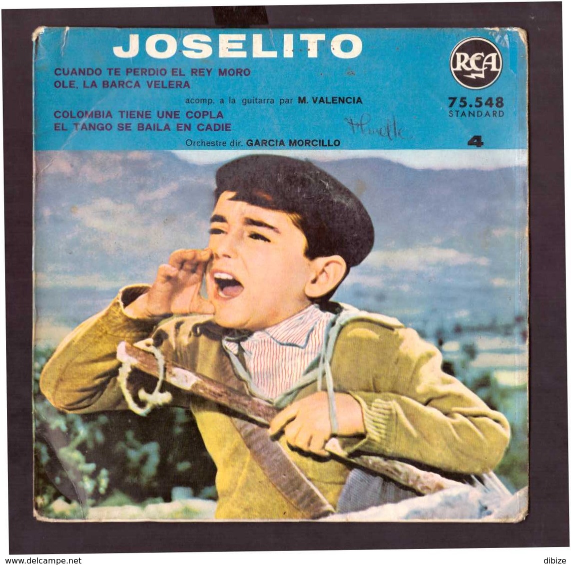 España. Disco De Vinilo A 45 Rpm. Joselito. El Rey Moro. La Barca. Colombia. El Tango. Estado Medio. - Autres - Musique Espagnole