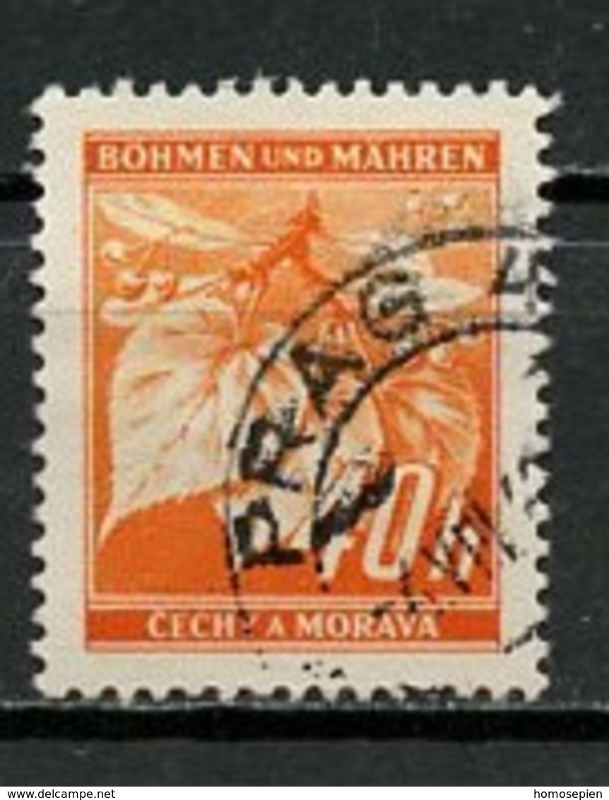 Bohëme Et Moravie - Böhmen Und Mähren - Tchécoslovaquie 1940-41 Y&T N°42 - Michel N°42 (o) - 40h Tilleul - Oblitérés