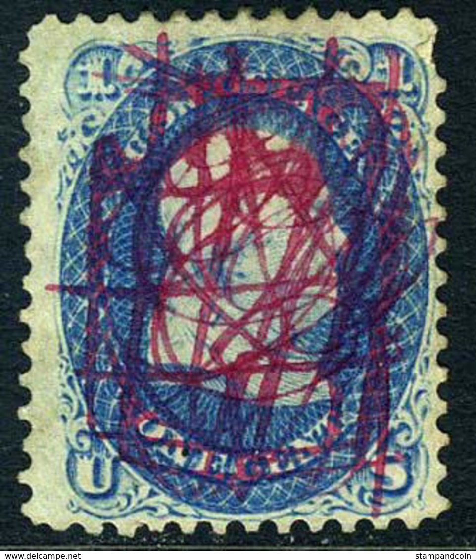 US #63  VERY FANCY CANCEL ... 1861-1862 Ben Franklin Issue - Used Stamps