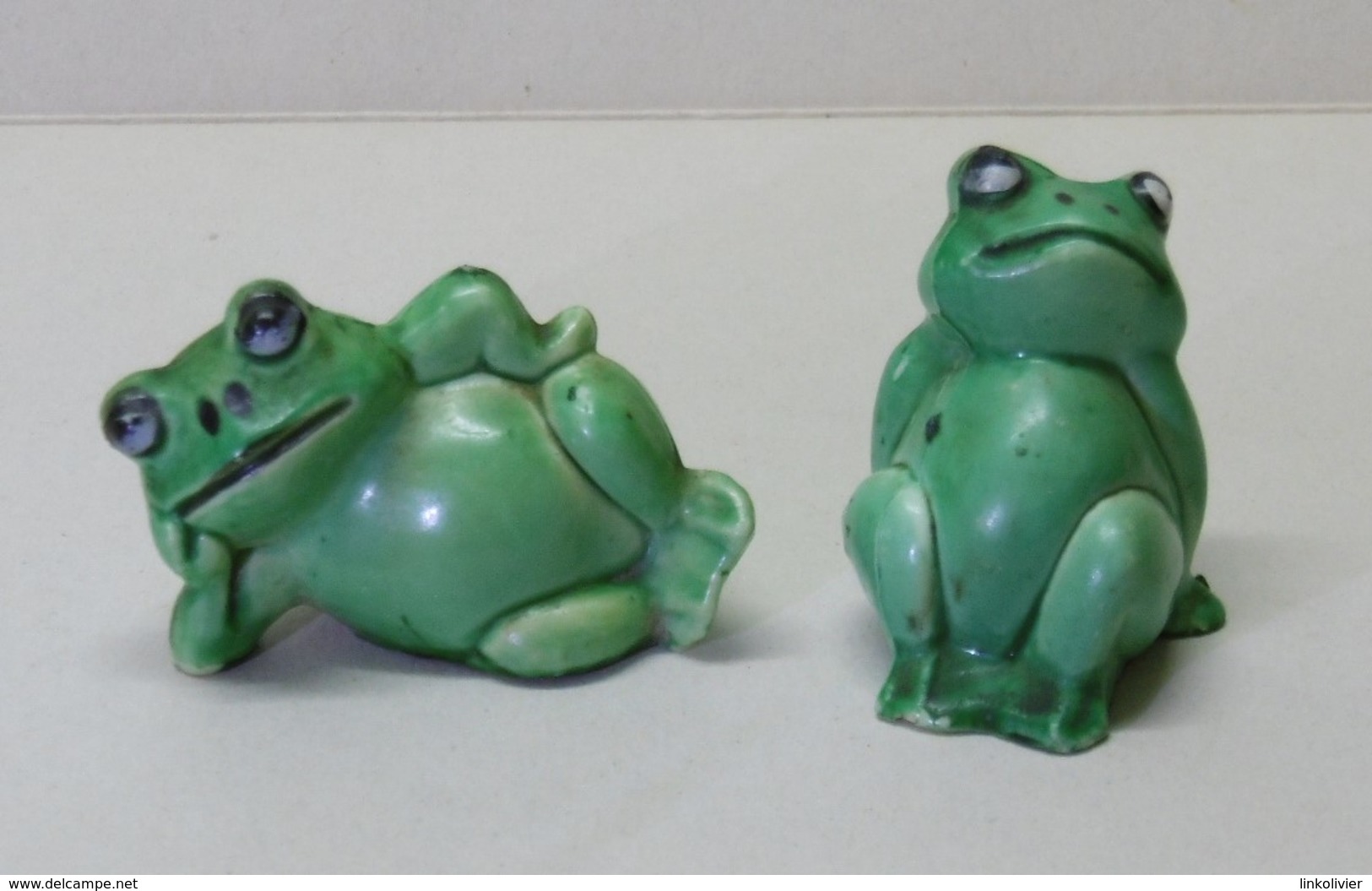 3 Miniatures De GRENOUILLES En Plastique - Bibelot Animaux Grenouille - Tiere