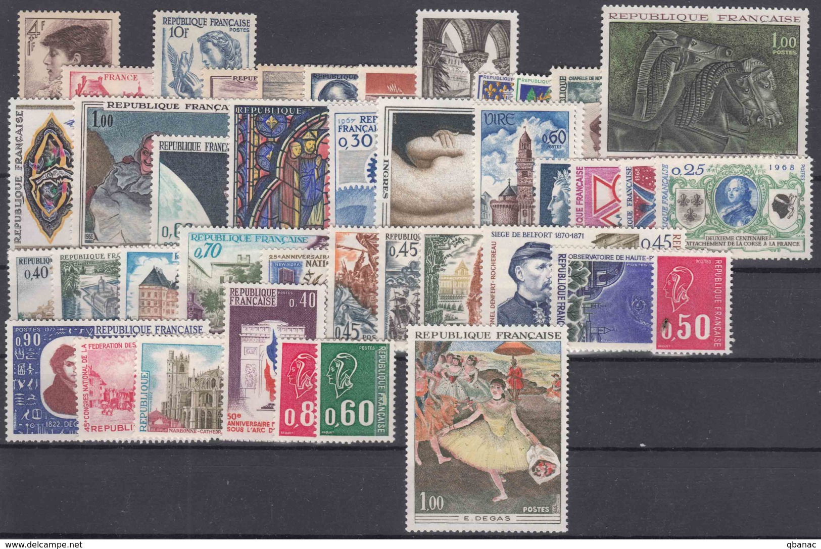 France Mint Never Hinged (sans Charnieres) Lot - Unused Stamps