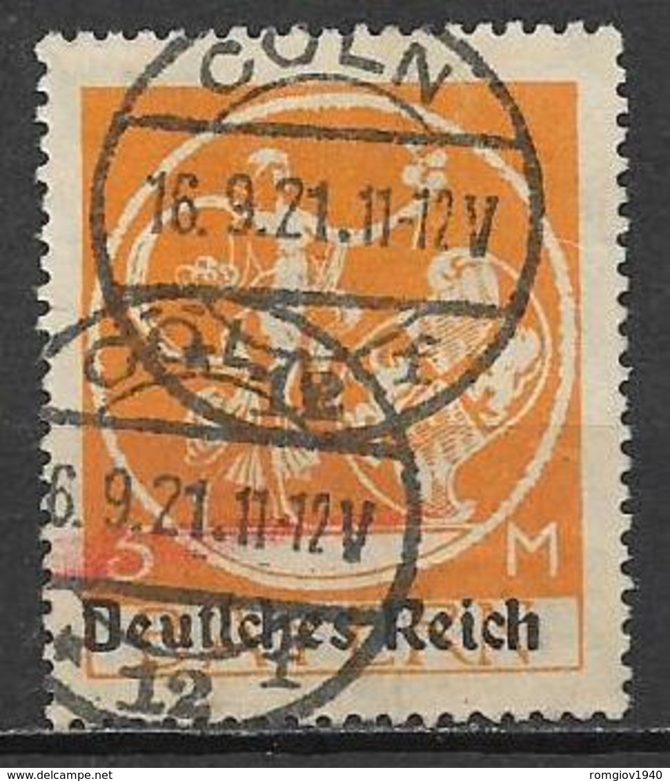 GERMANIA REICH REP DI WEIMAR 1920 FRANCOBOLLI DI BAVIERA SOPRASTAMPATI UNIF. 236 A  USATO VF - Usati