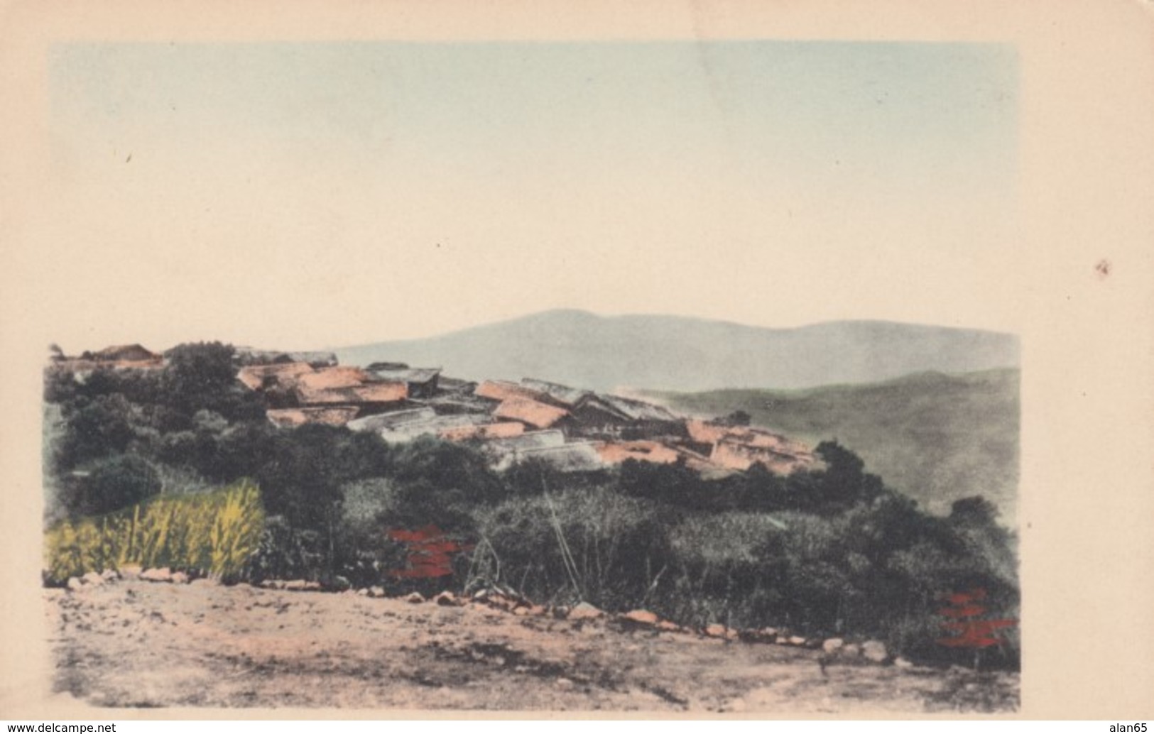 Ukhrul Village, Manipur Assma India, American Baptist Missionary-issued C1900s/10s Vintage Postcard - India