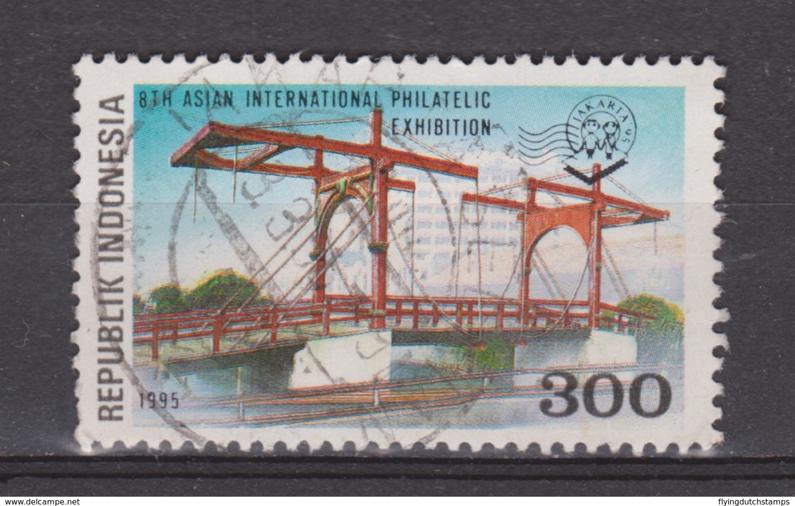 Indonesia Indonesie 1636 Used ; Bruggen, Brucke, Puente, Pont, Bridges 1995 - Bruggen