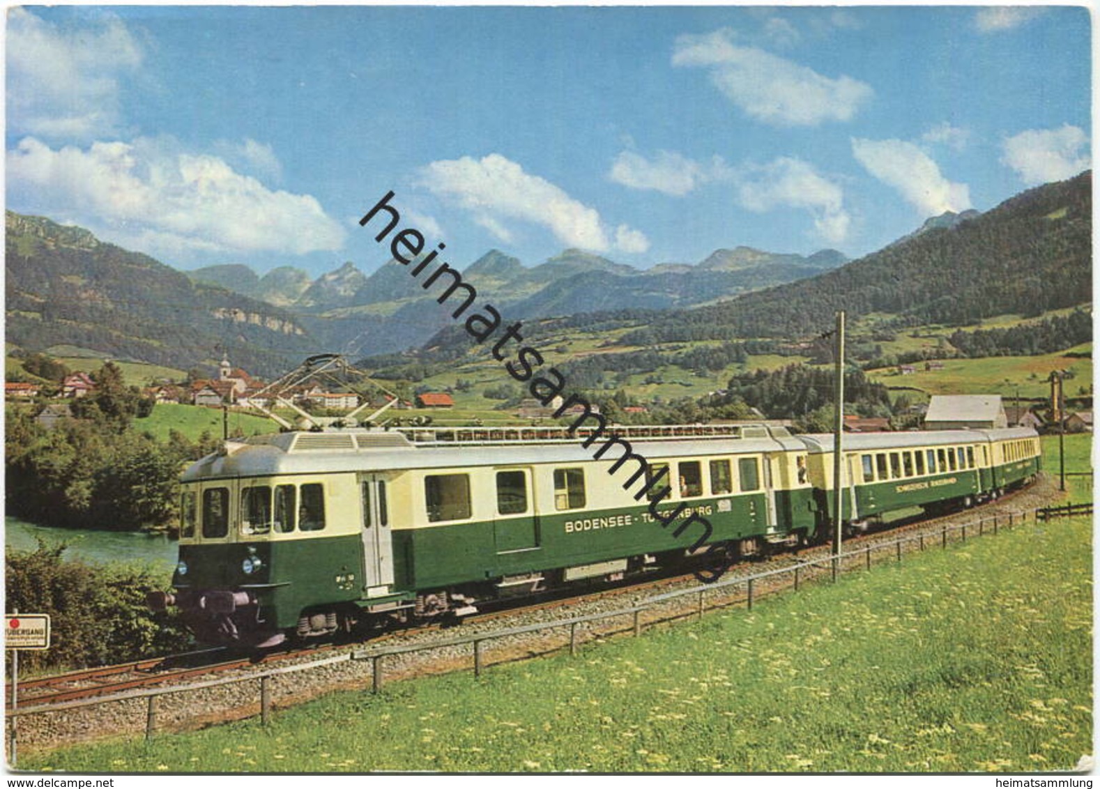 Bodensee Toggenburg Bahn - Vierteiliger Pendelzug Bei Nesslau Neu St. Johann - AK Grossformat - Verlag J. Kleiner Bern - - Nesslau