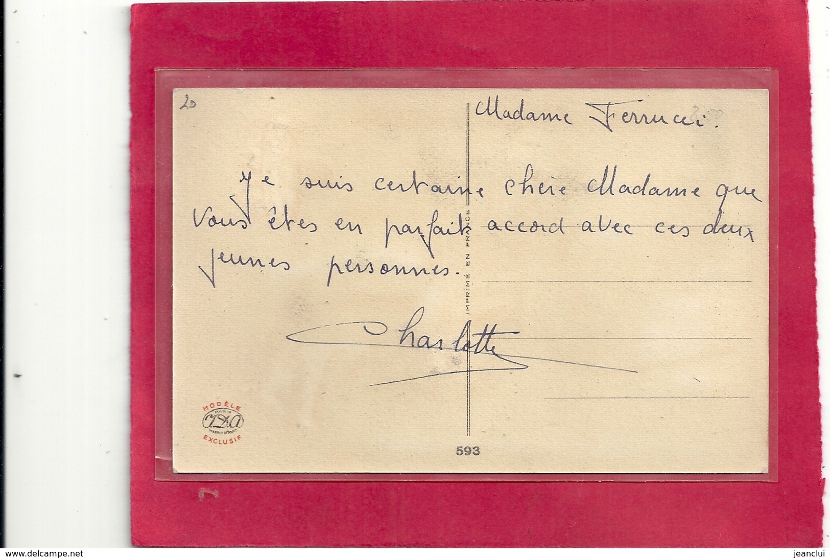 CPA. G. BOURET   - AVEC AJOUTIS -M'EN PARLEZ PAS MADAME AVEC LE MENAGE ON N'EN FINIT PAS !.. 2 SCANES - Bouret, Germaine