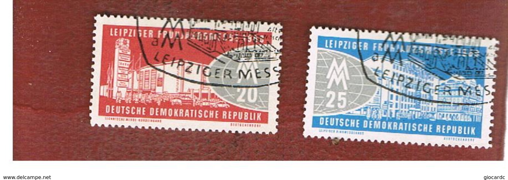 GERMANIA EST (EAST GERMANY) (DDR) - SG E483.484 - 1960 LEIPZIG SPRING FAIR (COMPLET SET OF 2) -  USED - Usati