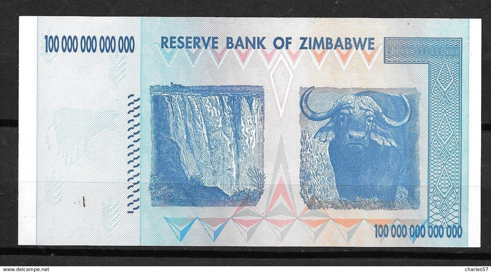 Zimbabwé:2008, Billet De 100 Trillions  N°AA3062049 état Neuf Recto/verso - Zimbabwe