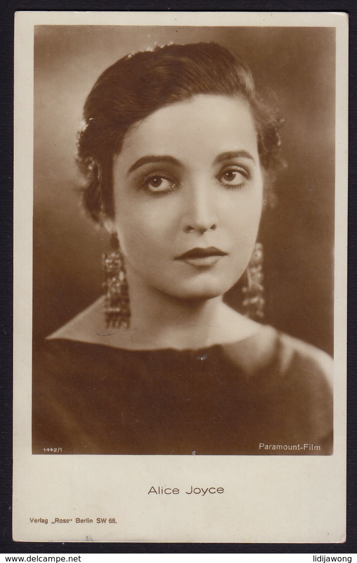 ALICE JOYCE - MOVIE FILM - OLD POSTCARD  (see Sales Conditions) - Attori