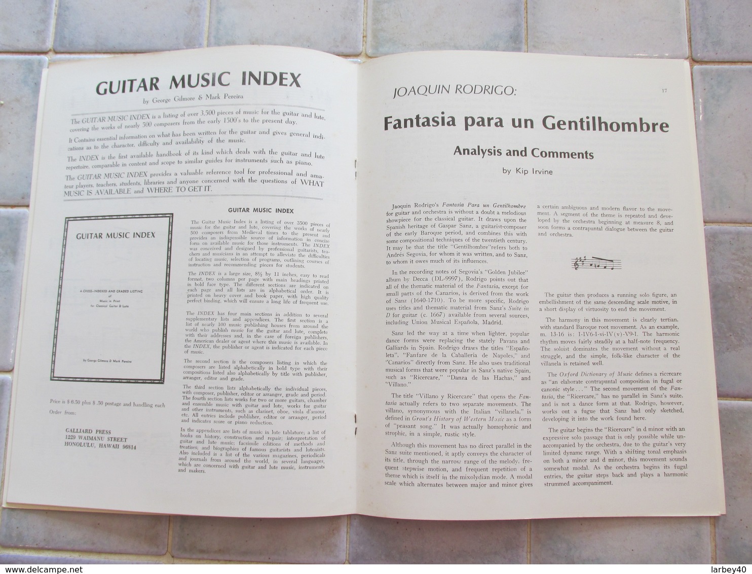 Guitar & Lute N°4 Complimentary 1977 - Autres & Non Classés