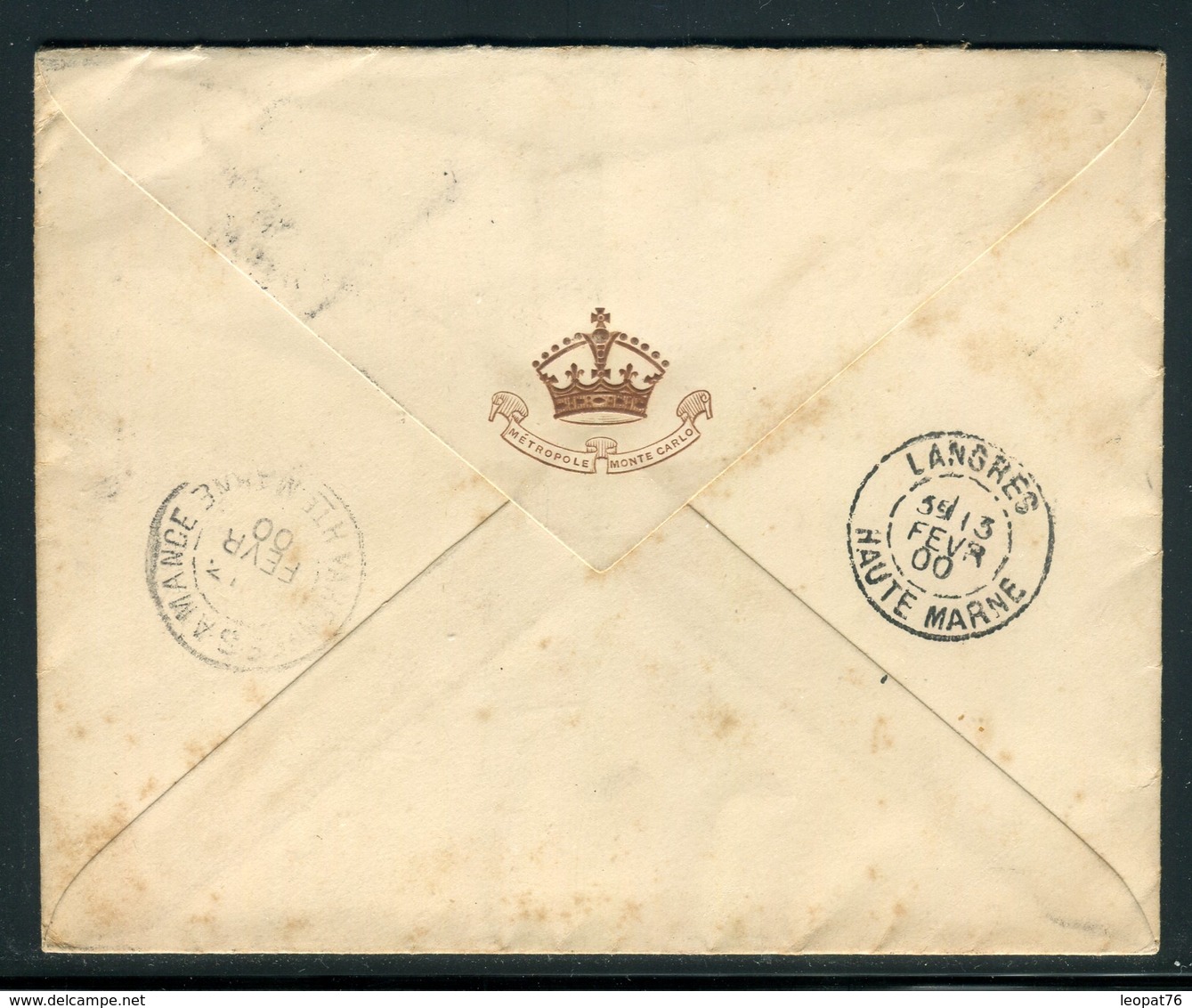 Monaco - Enveloppe D 'hôtel Illustrée ( The Hôtel Métropole ) Pour Langres En 1900 -  Réf J101 - Lettres & Documents