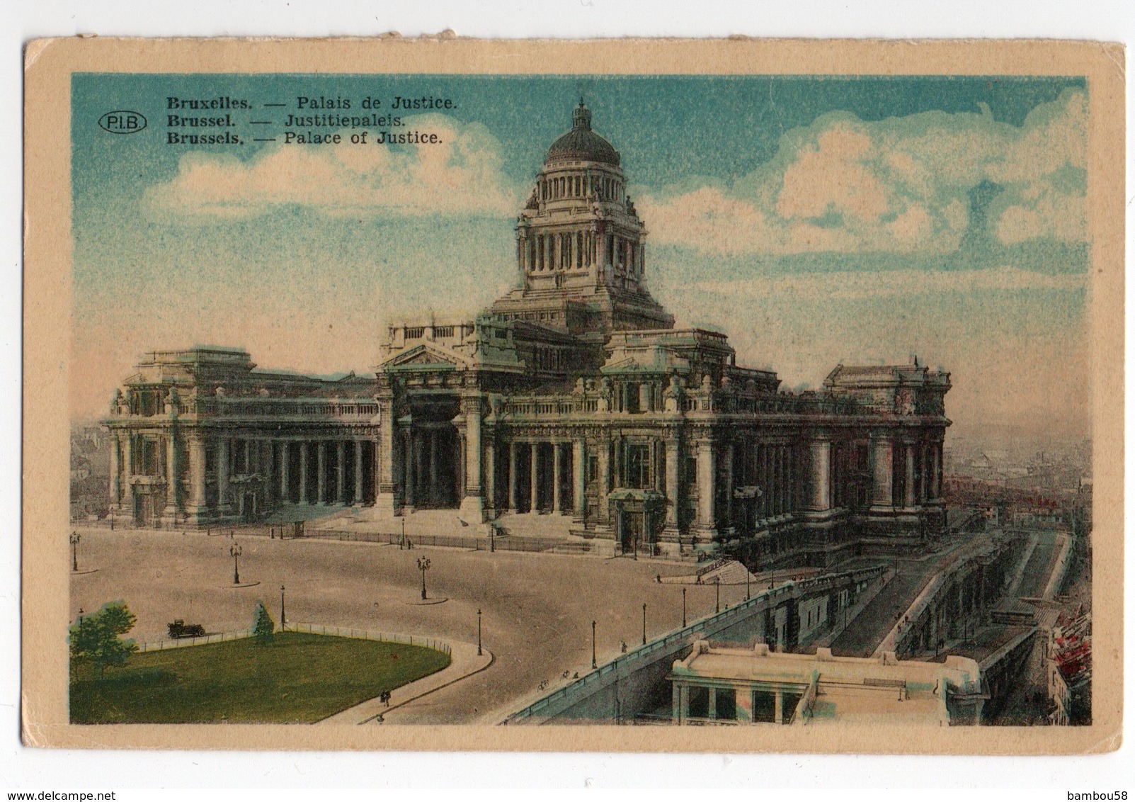 BELGIQUE * BRUXELLES * PALAIS DE JUSTICE * Carte Glacée & Colorisée - Internationale Instellingen