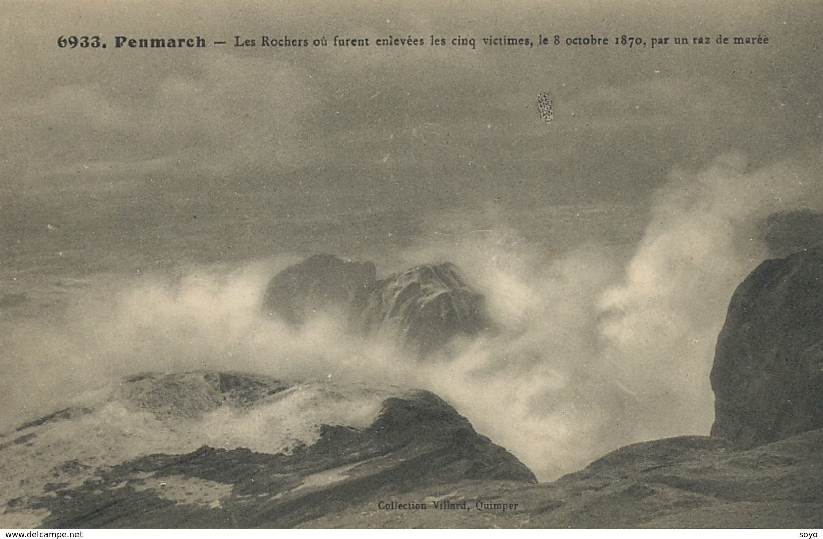 Tempete Raz De Marée à Penmarch 5 Victimes Le 8/10/1870 - Catastrophes