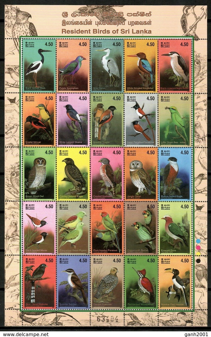 Sri Lanka 2003 Ceylán / Birds MNH Vögel Aves Oiseaux / Cu13722  41 - Otros & Sin Clasificación