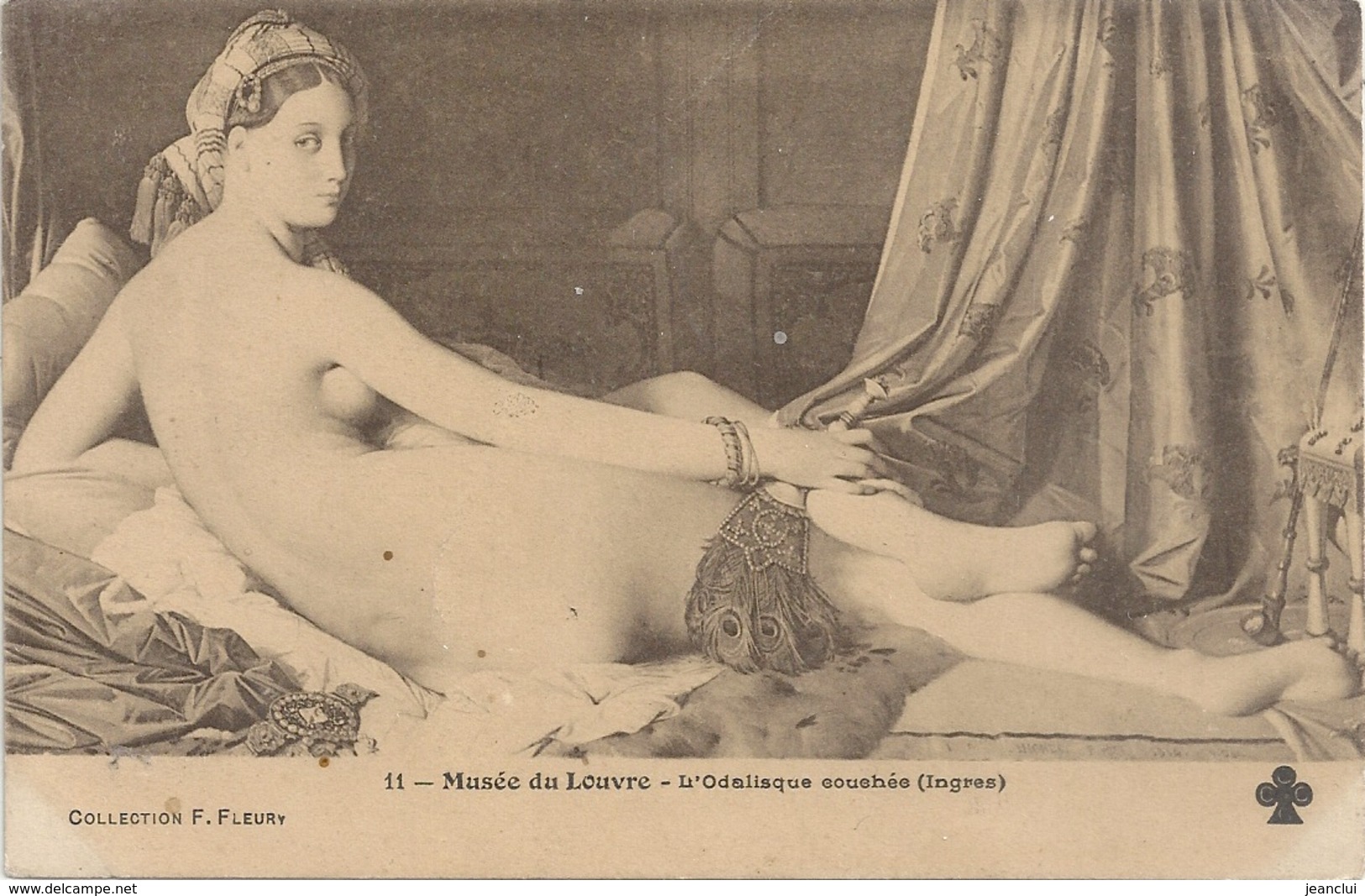 11. MUSEE DU LOUVRE - L'ODALISQUE COUCHEE ( INGRES ) Carte Non Ecrite - Musées