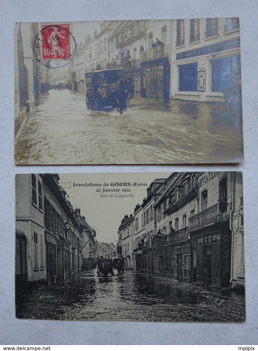 Eure Gisors Inondations De Janvier 1910 Rue De Cappeville Paul Lamaury - Gisors