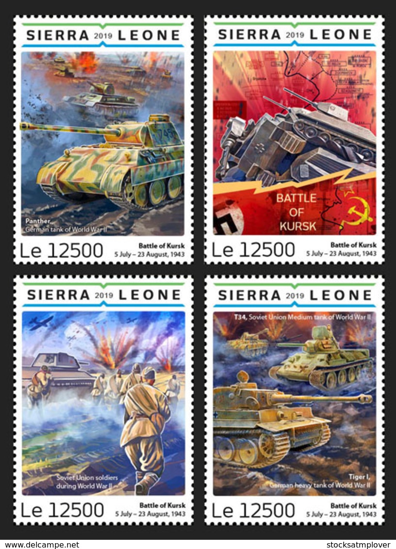 Sierra Leone 2019 Battle Of Kursk, World War II S201903 - Sierra Leone (1961-...)