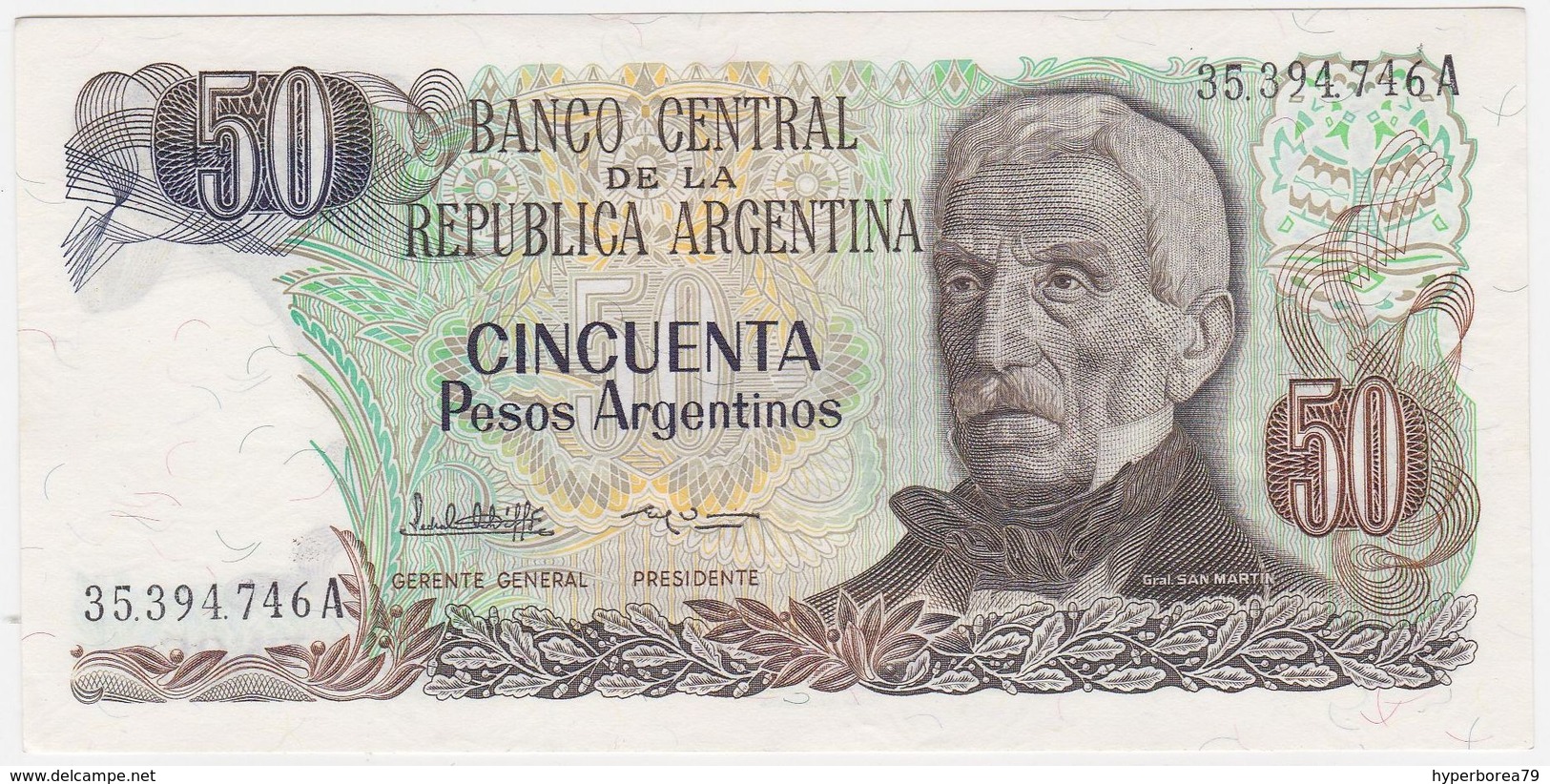 Argentina P 314 - 50 Pesos Argentinos 1983 1985 - AUNC - Argentina