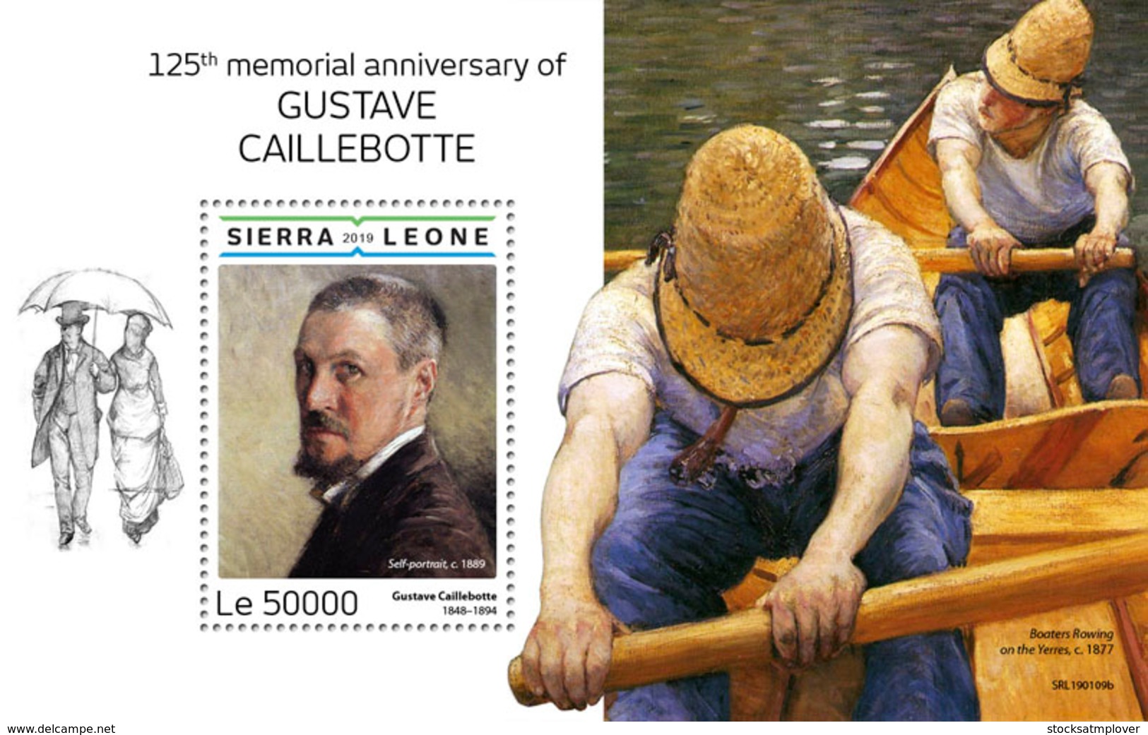 Sierra Leone 2019  Paintings Of Gustave Caillebotte  S201903 - Sierra Leone (1961-...)