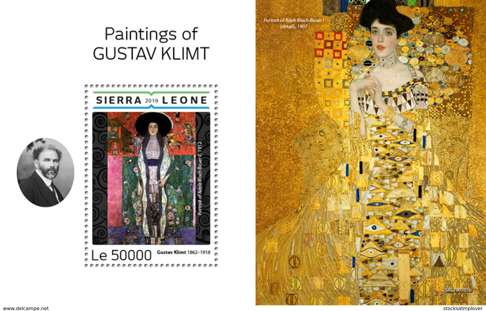 Sierra Leone 2019 Paintings Of Gustav Klimt  S201903 - Sierra Leone (1961-...)