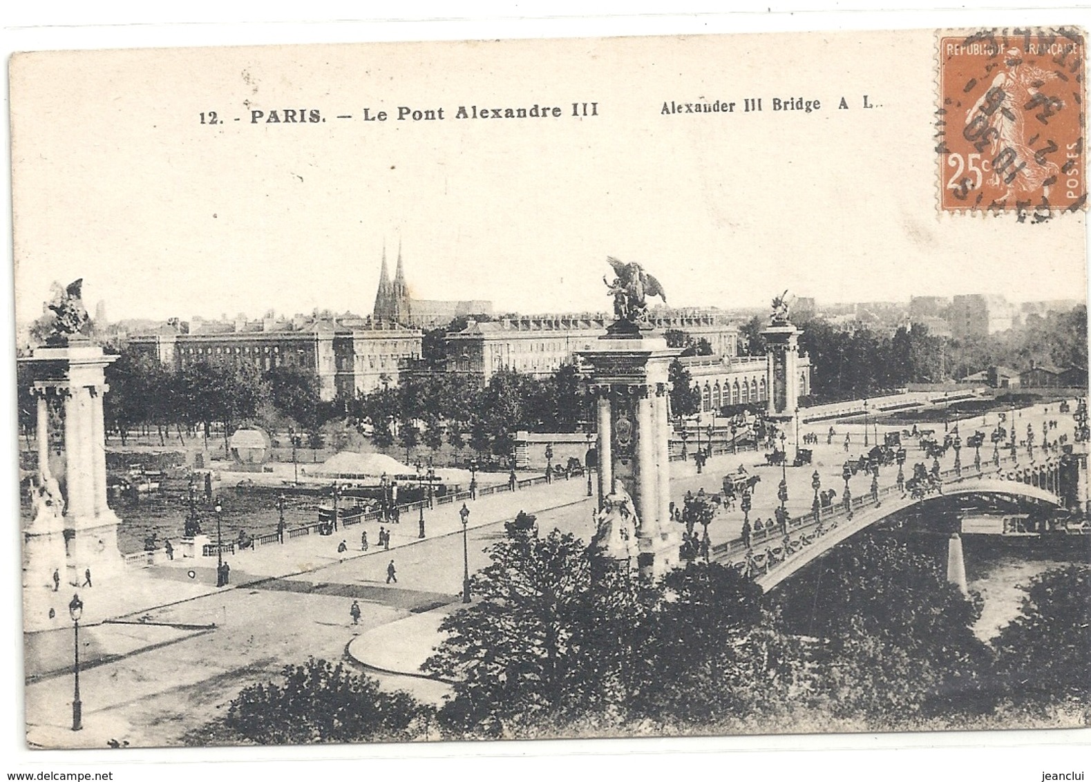 12. PARIS . LE PONT ALEXANDRE III . AFFR SUR RECTO LE 21-6-1934 - La Seine Et Ses Bords