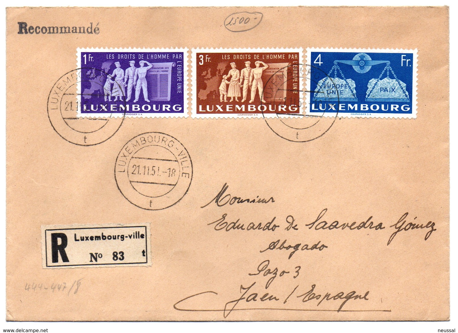 Carta De Luxemburgo De 1951 - Cartas & Documentos