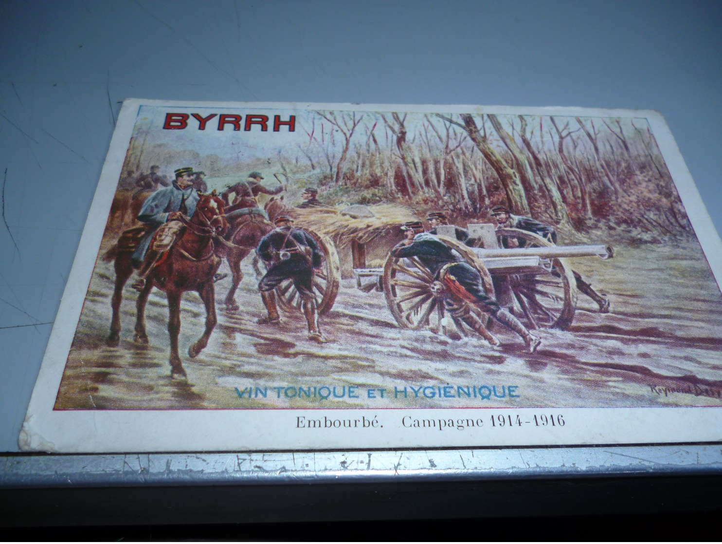 Carte Postale CANON EMBOURBE  Carte Publicitaire BYRRH  23/04/17 - 1914-18