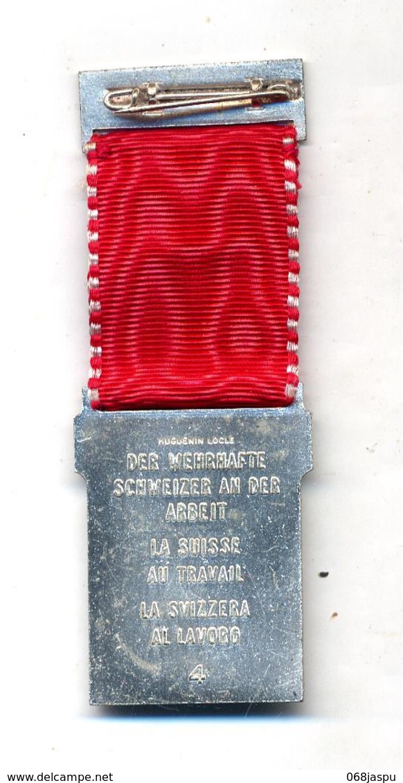 Medaille Suisse Association Tir SSV - EFS 1961  Theme Fusil Maçon - Autres & Non Classés