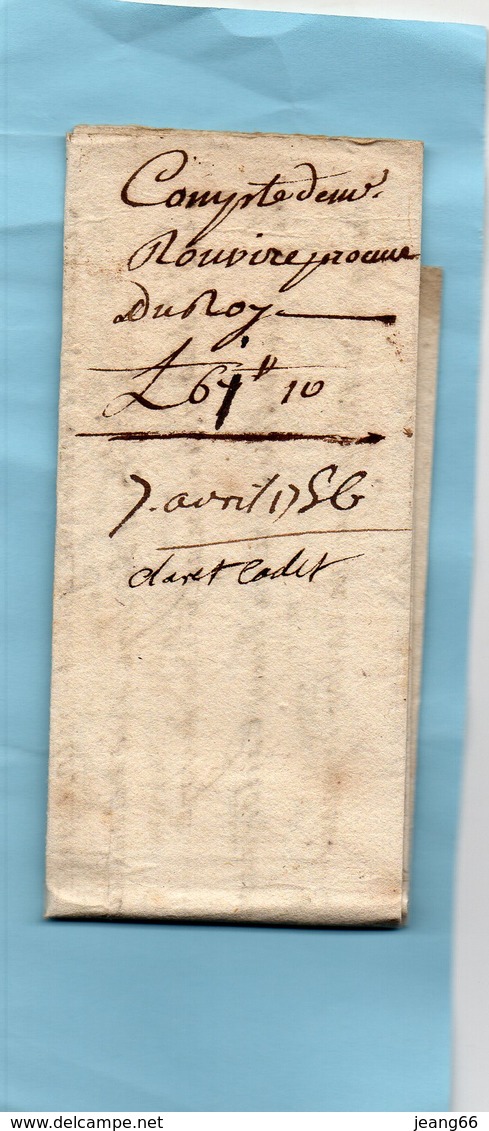 PERPIGNAN,3 Avril 1753-ROVIRA,Procureur Du Roi Doit à CLAZET. - ... - 1799