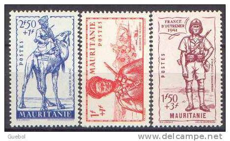 Détail De La Série Défense De L'Empire ** Mauritanie N° 116 à 118 - 1941 Défense De L'Empire