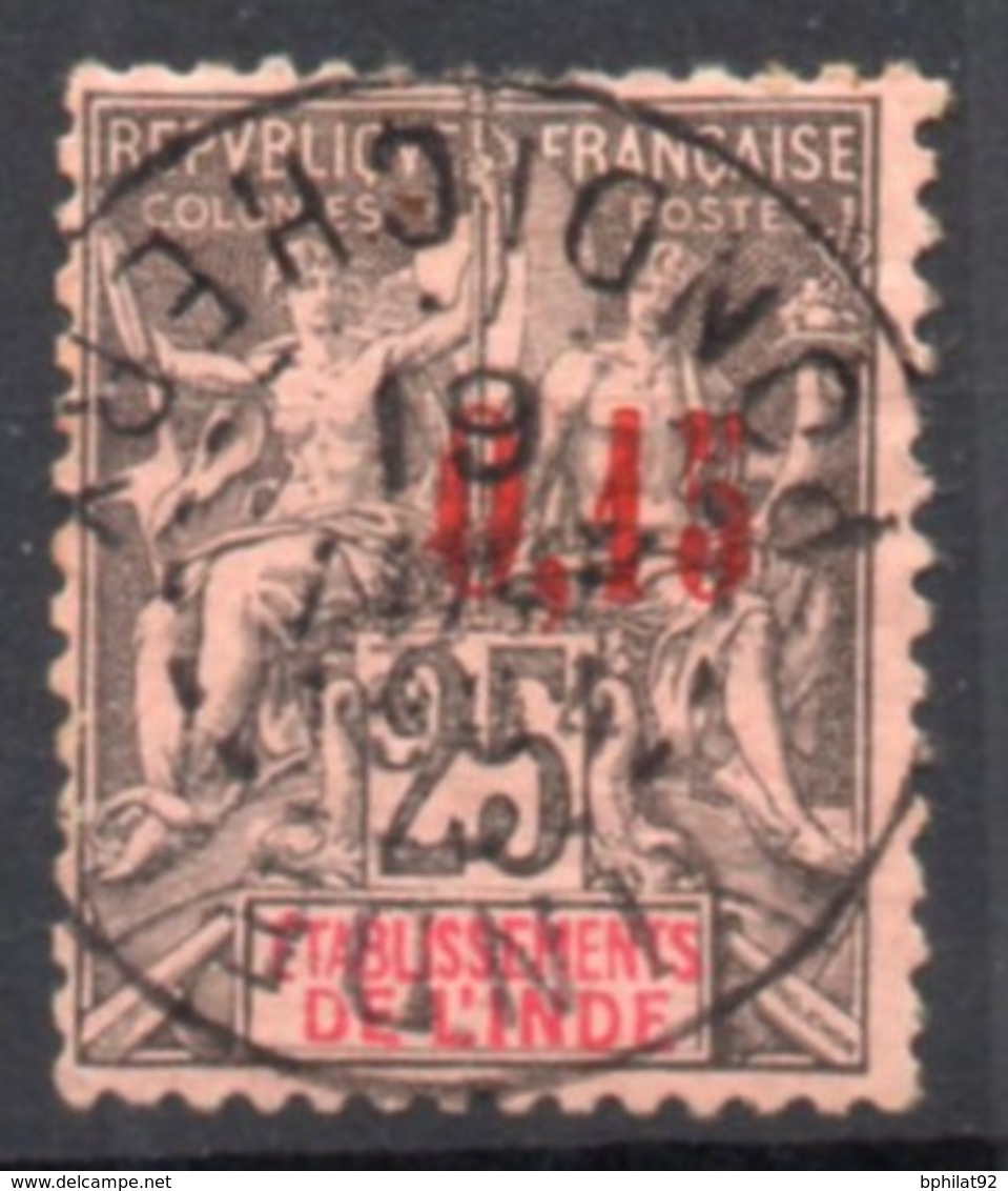 !!! PRIX FIXE :  INDE, N°22 OBLITERATION SUPERBE, SIGNE BRUN - Used Stamps