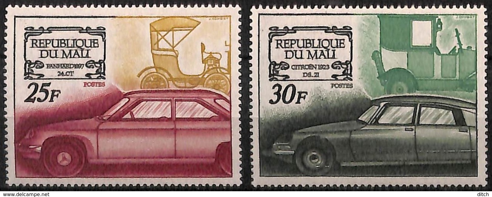 D - [828020]TB//**/Mnh-Mali 1969 - N° 118/19, Voitures Anciennes, Panhard Et Citroen, Automobile, Sc - Voitures