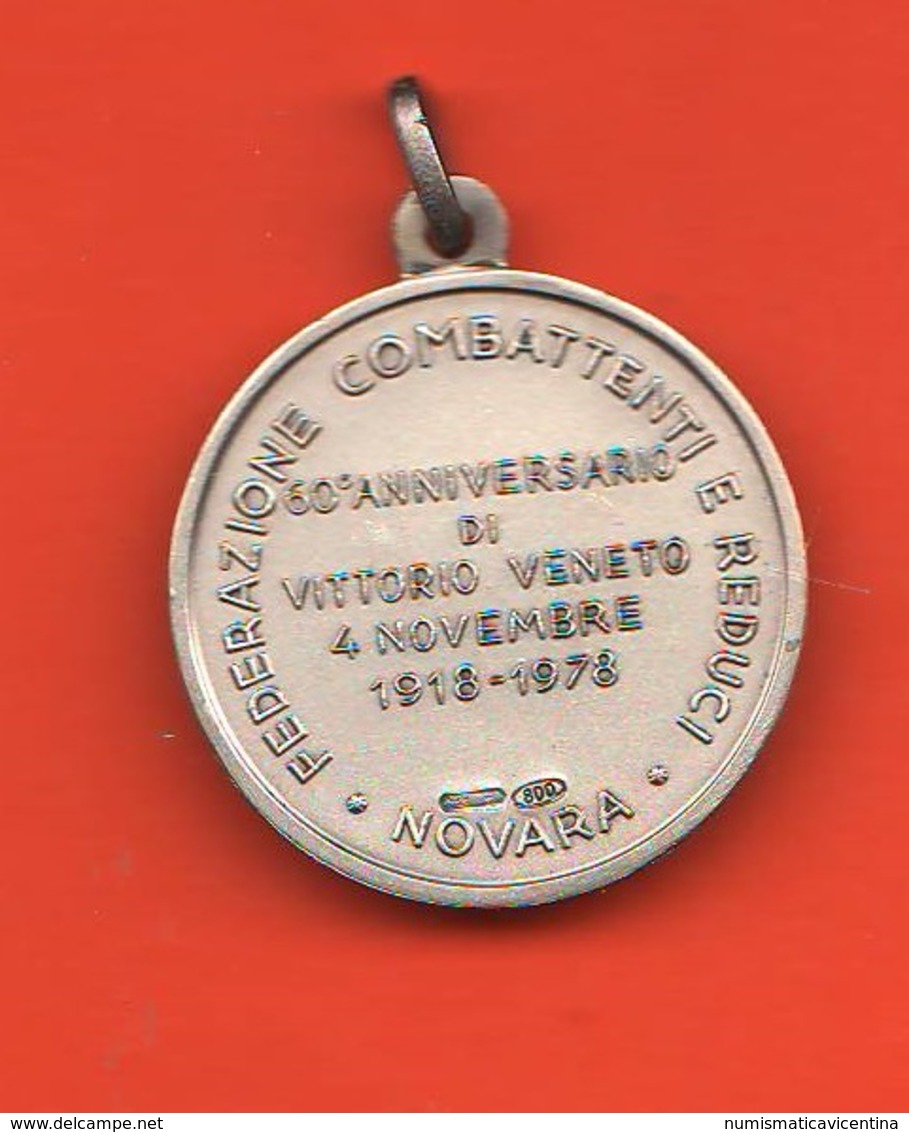 Novara Combattenti E Reduci 1918  1978 60° Vittorio Veneto Medaglia Argento S. Johnson - Italia