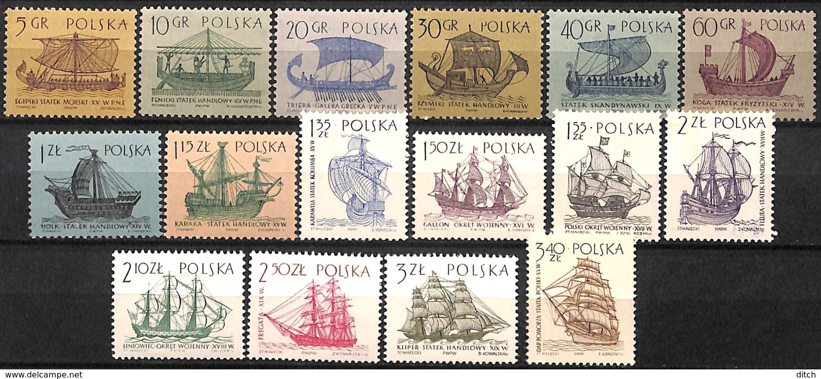 D - [828689]TB//**/Mnh-Pologne 1963-64 - N° 1241/56,  Bateaux, SC - Boten