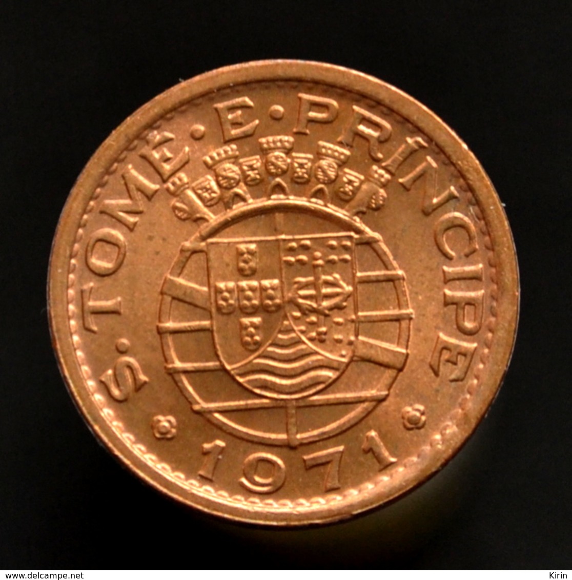 Sao Tome And Principe 20 Centavos 1971. UNC Coin Km16.2 - Sao Tome And Principe