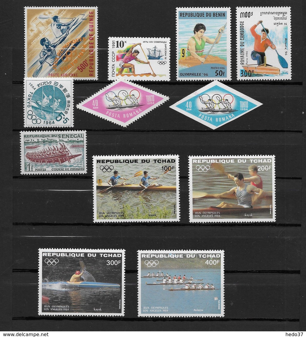 Thème Jeux Olympiques - Sports - Canoë - Ensemble De Timbres Neufs - Kanu