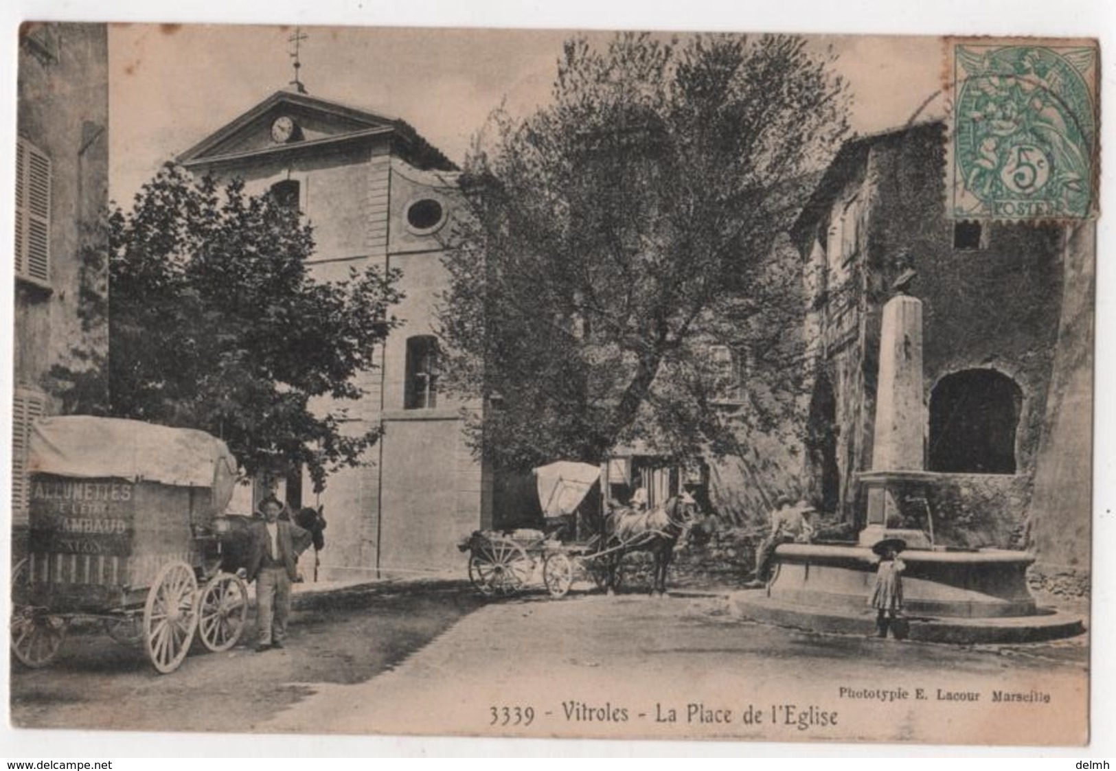 CPA 13 VITROLLES Faute 1 L Livraison De L'Epicerie Attelage Diligence Rambaud Salon De Provence Allumettes Fontaine - Autres & Non Classés