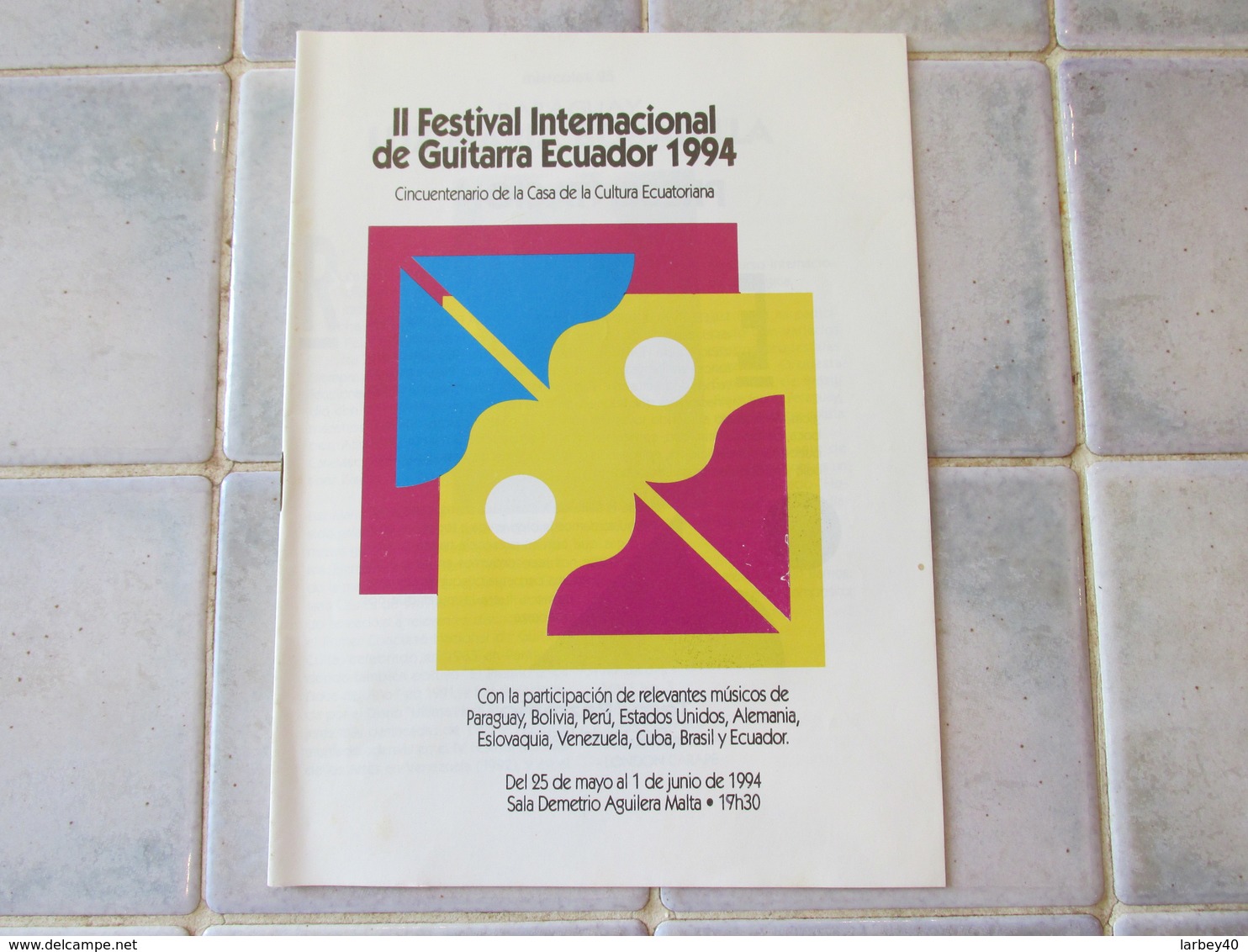 Ll Festival International De Guitarra Ecuador 1994 - Programs