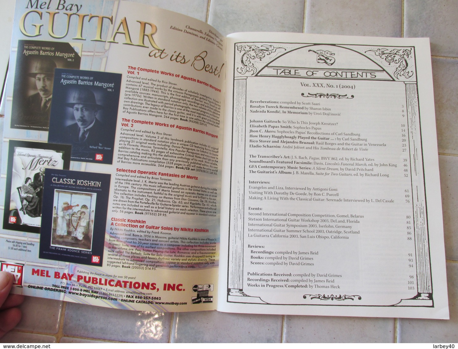 Revue Guitare Soundboard Guitar Fondation Of America N° 1 - 2004 - Art