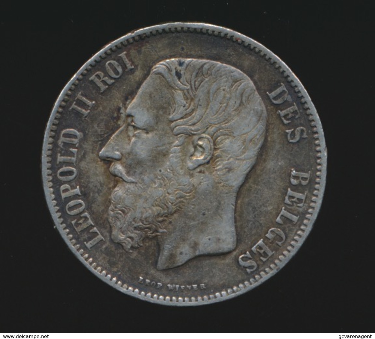 LEOPOLD II  5 FRANC 1869    2 SCANS - 5 Francs