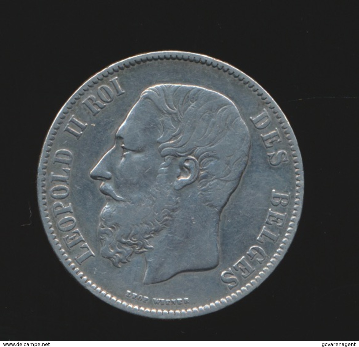 LEOPOLD II  5 FRANC 1871    2 SCANS - 5 Francs