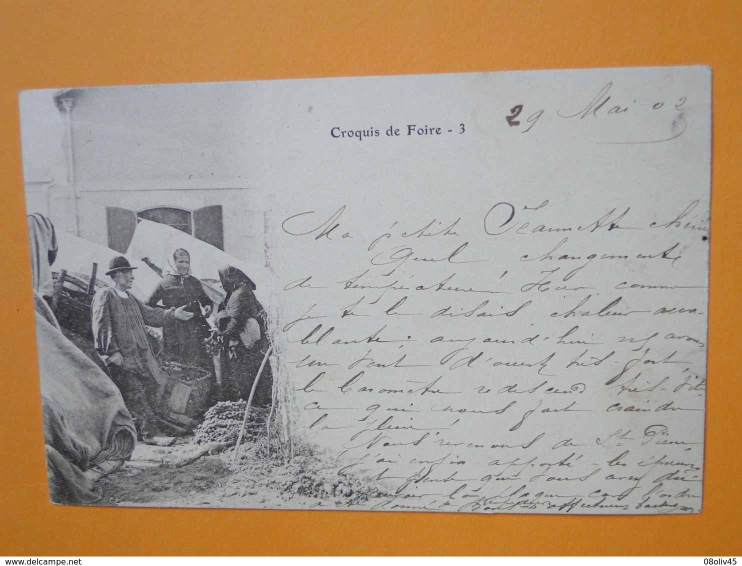 Croquis De Foire - Paysan Et Clientes - Carte N° 3 - TOP Cpa "précurseur" 1902 - Fairs